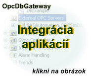 OpcDbGateway - Integrácia applikácii